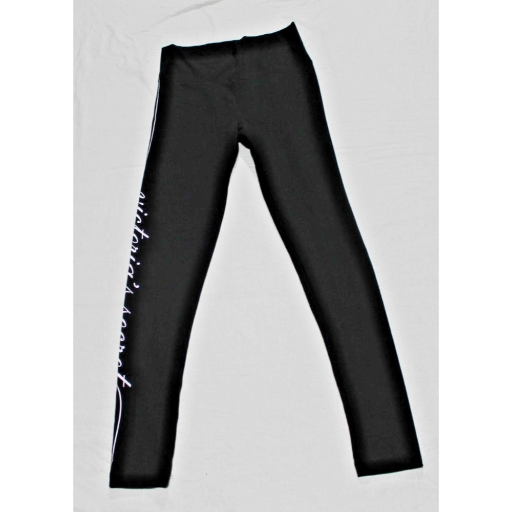 NWT Victoria's Secret On Point Leggings Small Black Logo Athletic Yoga Pants